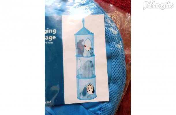 Függő polc függő tároló játék fehérnemű zokni baba stb Új 90x26 cm