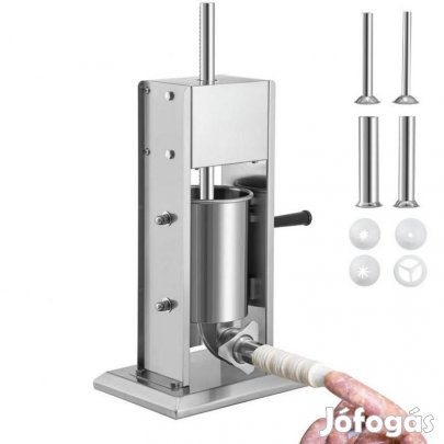 Függőleges kézi kolbásztöltő  3 literes kapacitás, dupla