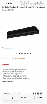 Függönykarnis új 