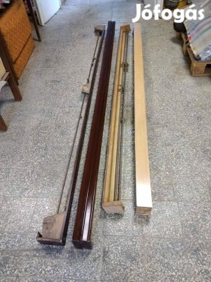 Függönytartók sínnel, görgőkkel és csipesszel