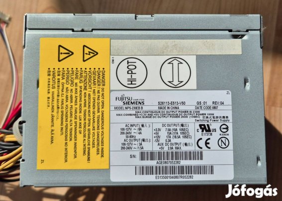 Fujitsu Siemens NPS-230EB B számítógép táp S26113-E513-V50 230W