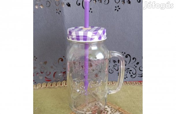 Füles csavaros parti pohár (üveg)