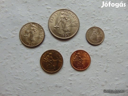 Fülöp - Szigetek 5 darab centavos érme LOT ! Nagyon szép érmék