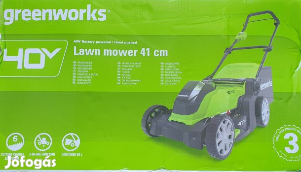 Fűnyíró Greenworks G40LM41 akkus fűnyíró
