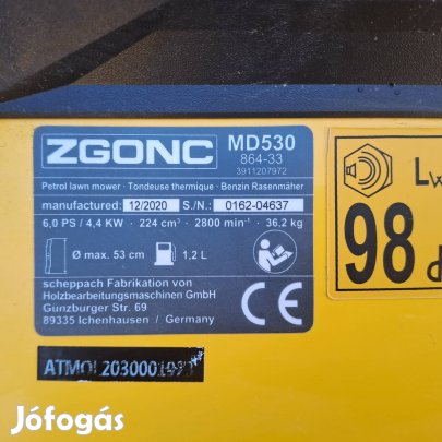 Fűnyíró önjaró 224.ccm 6 lóerős jó műszaki állapotban