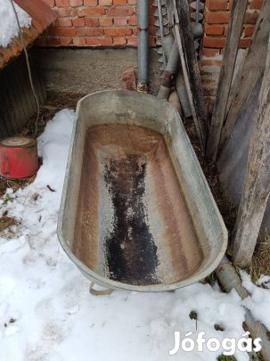 Fürdőkád bádog horganyzott lemez retro emlék -dekoráció