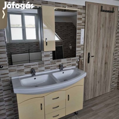 Fürdőszoba bútor 120 cm mosdóval tükrökkel