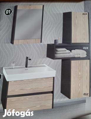 Fürdőszoba bútor, Héra színben, Black G Domino Országos szállítással