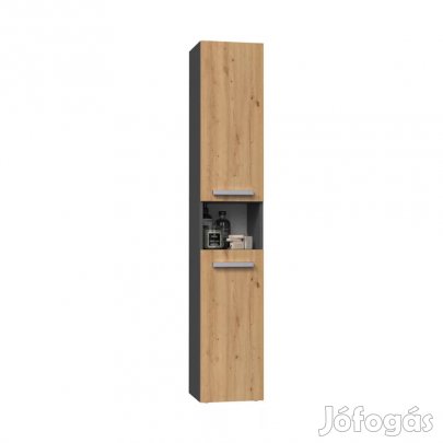 Fürdőszoba szekrény 30x170x30 cm szürke barna GF-01