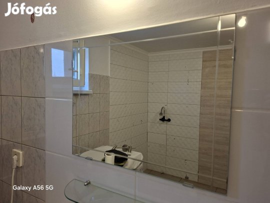 Fürdőszobai tükör, üvegpolc eladó