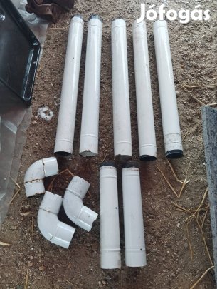 Füstcső eladó! Könyök és egyenes szár