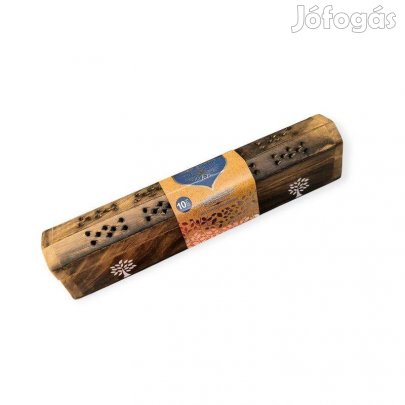 Füstölő készlet erdei eső illattal fa tartóval 10 db, 25 cm