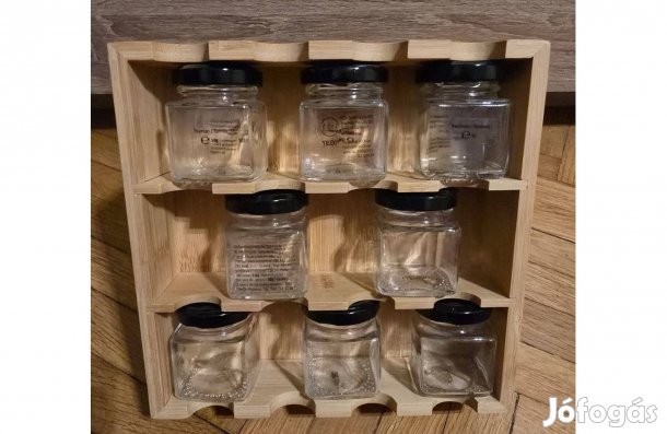 Fűszertartó 8 kis üveggel