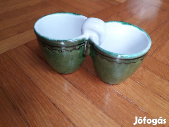 Fűszertartó - zöld mázas kerámia