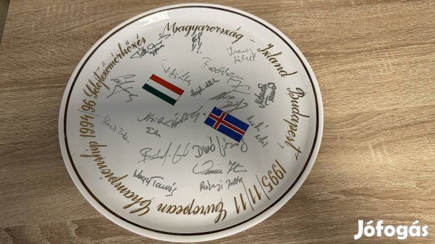 Futball ereklye, Island - Magyar 1995 Dedikált