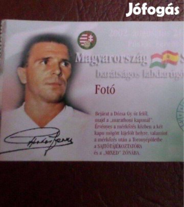 Futball relikvia belépőjegy 2002