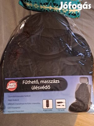 Fűthető masszírozós ülésvédő új 12v-os
