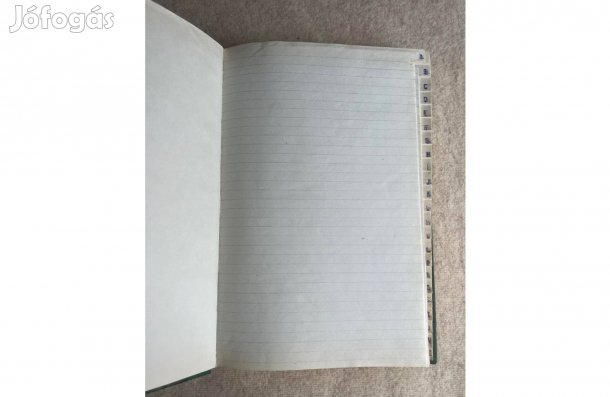 Füzet, regiszter, beíró, A4 lap, vonalas