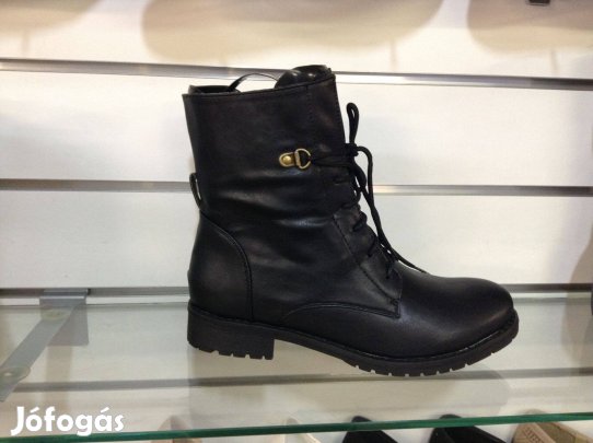 Fűzős női boka csizma 38as
