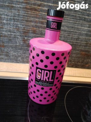 GIRL rózsaszín üveg palack -üres dekorációs üveg