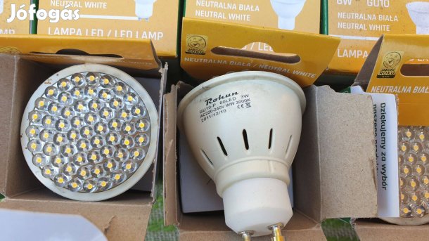 GU10 foglalatú LED izzó eladó, 42db, 3000K színű