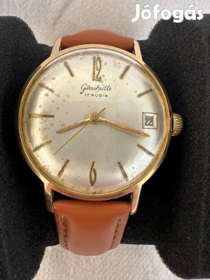 GUB Glashütte Ritka 69.1 szerkezet, 20 mikron aranyozott tok 36 mm