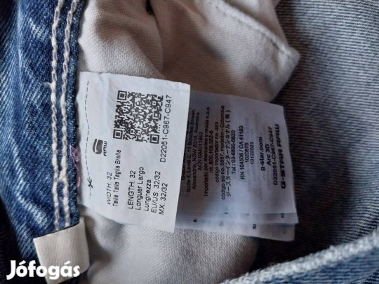 G-Star RAW ARC 3D férfi farmernadrág  W32 L32  Új, címkés