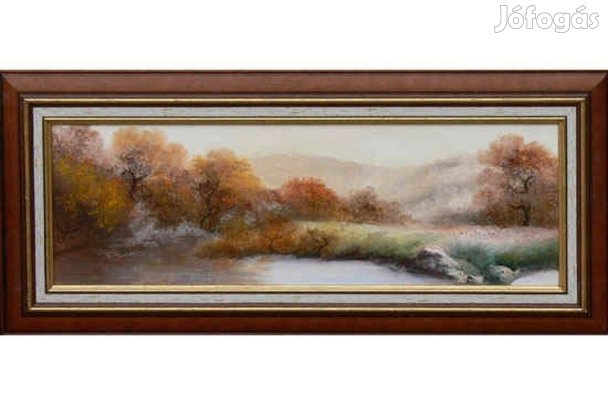 G. Szabó Pálma: Őszi táj. (60x20cm), olaj, farost