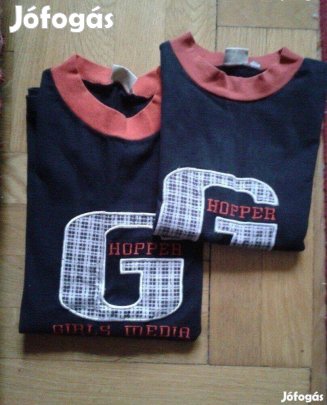 G-hopper fekete gyerek felső, lányka hosszú ujjú póló