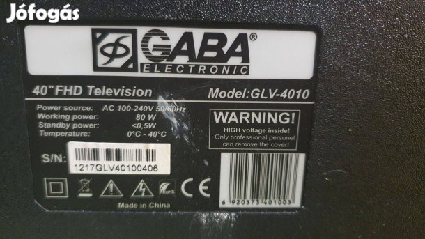 Gaba Glv-4010 LED LCD tv alaplap alkatrésznek háttér elkelt
