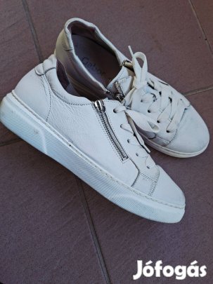 Gabor 40-es hófehér,tavaszi női bőrcipő