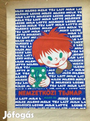 Gábor Éva (grafikus) (19142003) Nemzetközi Tejnap eredeti plakátterv