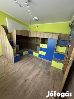 Galéria ágy szett + 2 személyes iróasztal 