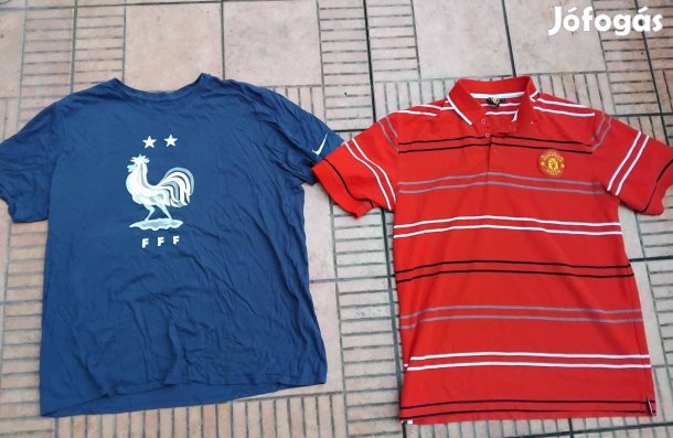 Galléros Manchester United póló francia foci szurkolói póló L XL 2db