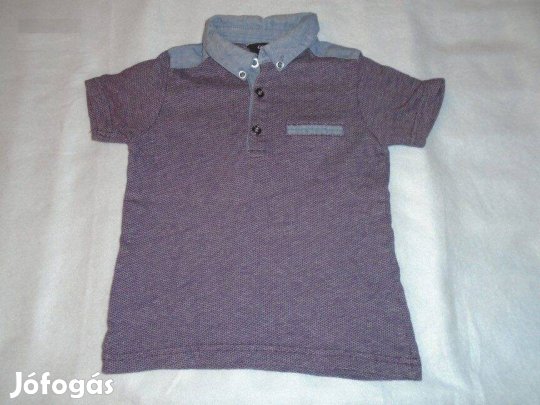 Galléros póló 18-24 hó (méret 86 / 92) sötét színű