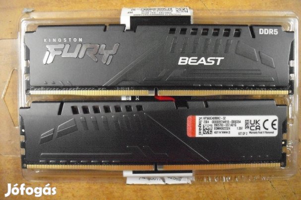 Gamer DDR5 2x16 GB Kingston Fury RAM KIT féláron garanciával Akció
