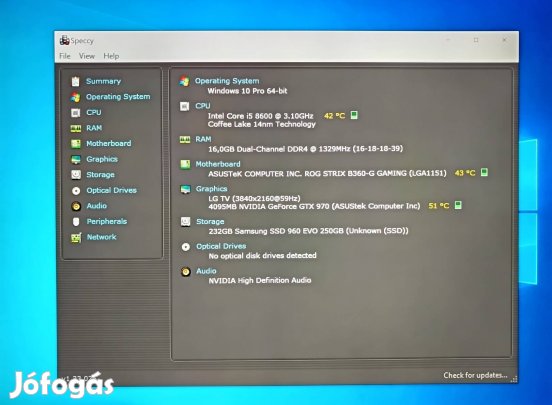 Gamer PC eladó! i5-8600 / 16 Gb DDR4 / Gtx 970 - 4 Gb