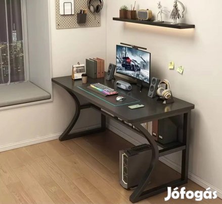 Gamer asztal minőségi íróasztal fekete 120x60x75 cm OTC-B2