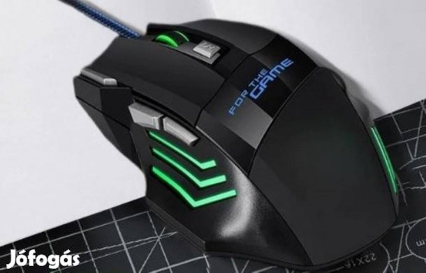 Gamer optikai egér 7 gombos 2400 DPI LED vezetékes