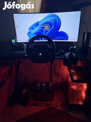 Gamer pc szett kormánnyal 