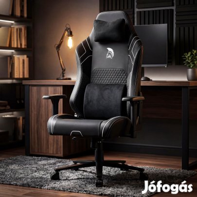 Gamer szék fekete-fehér WARRIOR (RL-552)