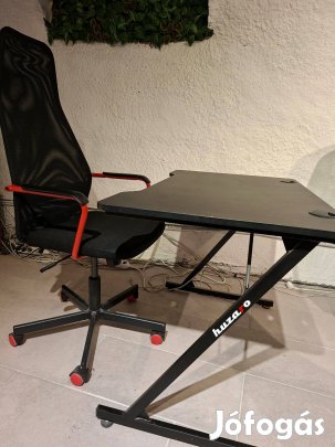 Gamerasztal + Gamerszék (Huzaro Hero 1.8 + Ikea gamer szék)