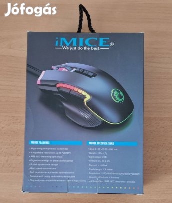 Gaming egér Mouse 7200 DPI 8 gombos RGB világítás vezetékes