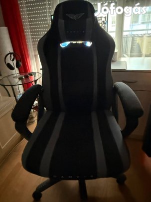 Gamvis Hyper Textil Gamer Szék Fekete/Szürke