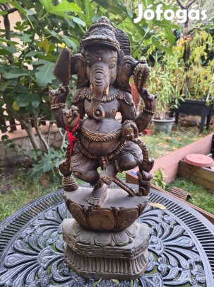Ganesha szobor, faragott, faragás