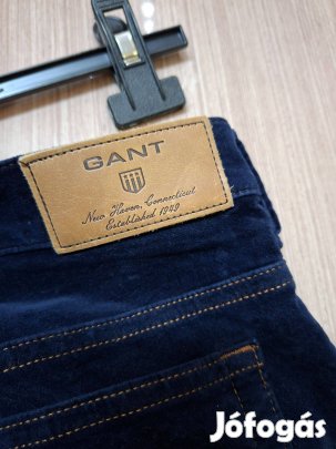 Gant 28-as kék puha bársony női nadrág