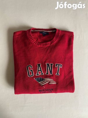 Gant férfi kötött crewneck pulóver, L-es