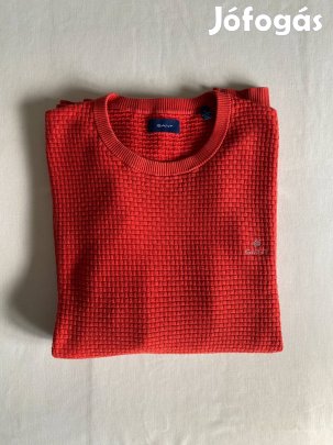 Gant férfi kötött crewneck pulóver, L-es