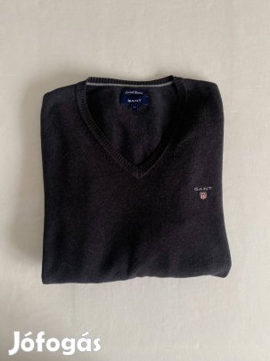 Gant férfi kötött v-neck pulóver, M-es