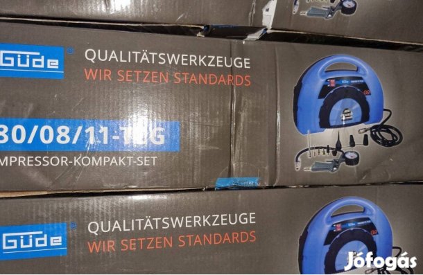 Garanciális, táskakompresszorszett, egy hengeres, olajmentes, 8bar